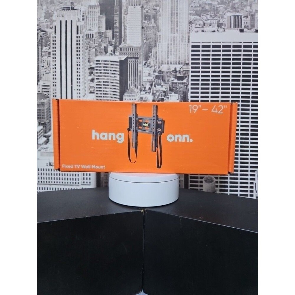 NEW HANG ONN FIXED TV Wall Mount Bracket For 19" TO 42" TVs (Holds up to 66 lbs)